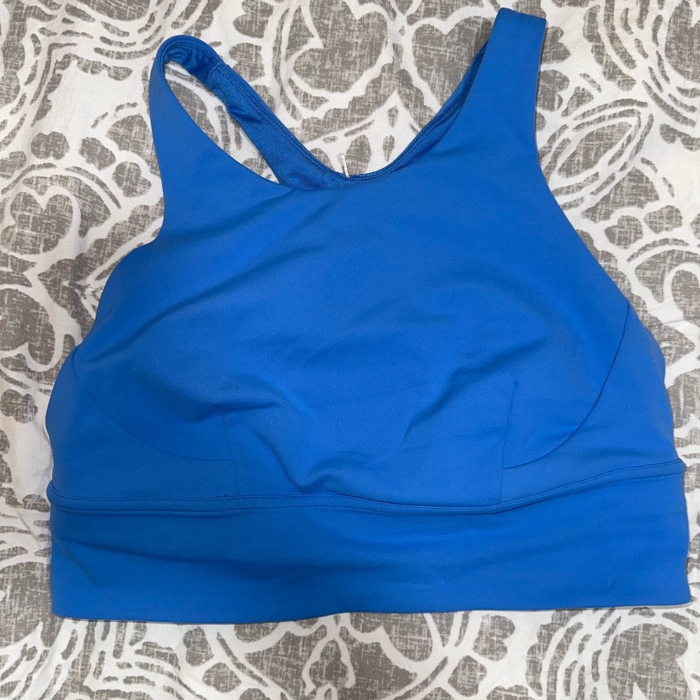 Blue Lululemon sports bra